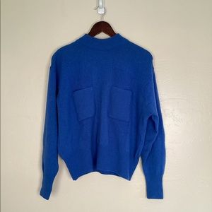 Vintage St. Michael Royal Blue 100% Wool Sweater Size 16 💙